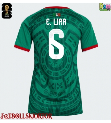 Mexiko Erik Lira #6 Hemmatröja Dam VM 2026 Kortärmad